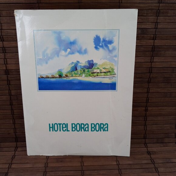 Hotel Bora Bora Tahiti French Polynesia Vintage Ephemera Lot Map Postcards - Picture 3 of 12
